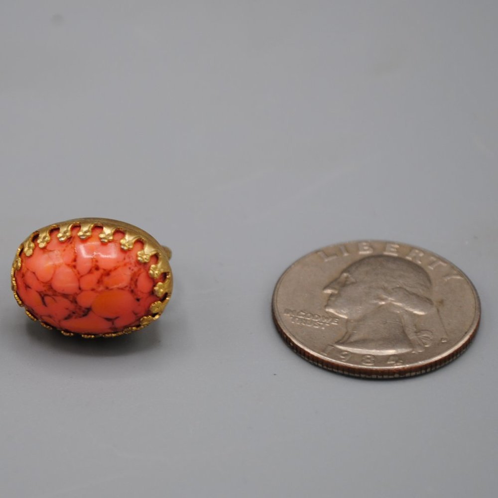 Vintage Retro PINK Gemstone CLIP Earrings - Picture 4 of 5